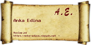 Anka Edina névjegykártya
