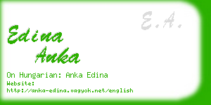 edina anka business card